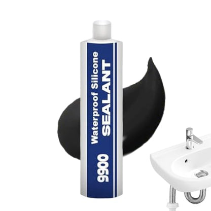 9900 Waterproof Silicone Instant Bond Flexible Sea Temperature Resistance UV-Resistant Adhesive for Roof RV Bathroom Concrete Construction Driveway Marine Window Industry Tile Floor - color: Black