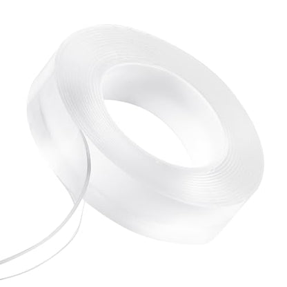 VEVOR Double Sided Tape Heavy Duty, 16 ft Long Nano Mounting Tape, Strong Adhesive & Reusable, Clear Two Sided Wall Tape, Removable Poster Picture Hanging Strips for Home, Office, Car, Outdoor Use - style: 1 Pack
