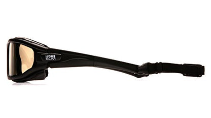 PYRAMEX I-Force Sporty Dual Pane Anti-Fog Goggle, Black Frame/Clear Anti-Fog Lens - color: I/O Mirror Anti-fog Lens / Black Frame/ Slim Style