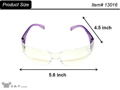 EyePRO Safety Glasses & Goggles Set, Clear Anti-Fog Lens, UV400 Protection, ANSI Z87.1 Certified, Adjustable, 6/12 Pack - style: Clear Lens 12 Pack Safety Glasses