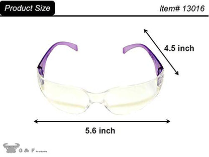 EyePRO Safety Glasses & Goggles Set, Clear Anti-Fog Lens, UV400 Protection, ANSI Z87.1 Certified, Adjustable, 6/12 Pack - style: Clear Lens 12 Pack Safety Glasses