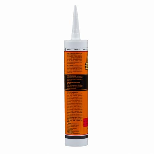 Gorilla Ultimate Sealant Kitchen & Bath Caulk, Paintable & Waterproof, 9 oz Cartridge, White
