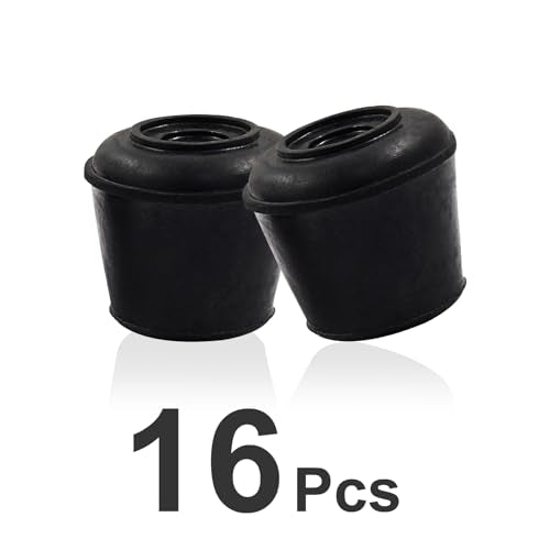 16pcs 3/4 Inch Round Chair Leg Tips Caps, Non-Slip Rubber Chair Leg Floor Protectors, Black Furniture Leg Caps Fit for 0.7"-0.75" (18-19mm) Diameter Round Feet - size: 3/4 Inch-Black