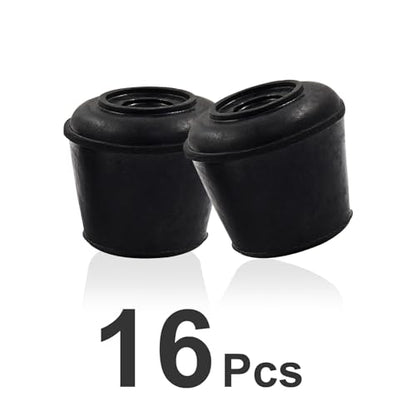 16pcs 3/4 Inch Round Chair Leg Tips Caps, Non-Slip Rubber Chair Leg Floor Protectors, Black Furniture Leg Caps Fit for 0.7"-0.75" (18-19mm) Diameter Round Feet - size: 3/4 Inch-Black