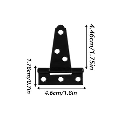 6 Pack 2 Inch T Strap Hinges, Shed Door Gate Hinges, Heavy Duty Black Outdoor Tee Hinge for Wooden Fences, Barn Door Gates Hinge for Shed Door Hardware - size: 2 Inch