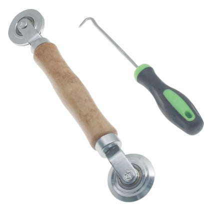 2 Pcs Screen Repair Kit Screen Roller Tool 3 in 1 Window Spline Roller for Window Screen Door Repair and Install