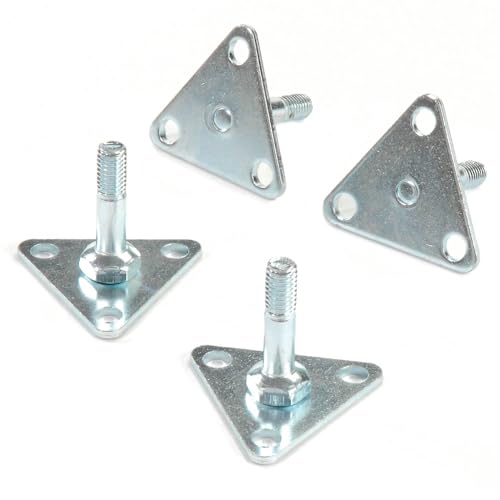 Nexel Triangular Steel Foot Plate, 4/Pk, Chrome Finish