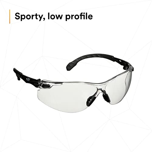 3M Solus 1000 Series, S1501SGAF, Black Temples, Scotchgard Anti-Fog Coating, Clear AF-AS lens - color: Black