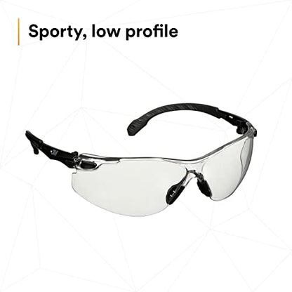 3M Solus 1000 Series, S1501SGAF, Black Temples, Scotchgard Anti-Fog Coating, Clear AF-AS lens - color: Black