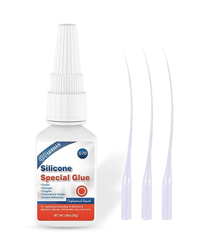 30g Silicone Glue - Strong Adhesive for Repairs and Sealing | Waterproof, Heat-Resistant, and Flexible | Ideal for Glass, Ceramics, Electronics, and More - size: 30g*1, style: Silicone Glue