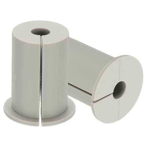 PATIKIL Wall Grommets for Cables 1", 2 Pcs Cable Routing Kit Silicone Hole Grommet Feed Through Bushing for Ethernet Accessories with 0.33" (8.5mm) Hole, Gray - color: Gray, size: 1" x 0.33"