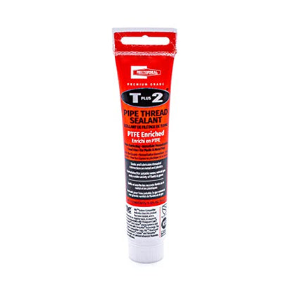 RectorSeal T Plus 2 23710 Pipe Thread Sealant, Non-Hardening, Synthetic Fibers, Contains No Other Metals, PTFE Enriched, Plumbing, 1 3/4 oz. - size: 1.75 Oz., style: Thread Sealant