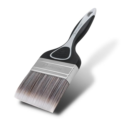 ROLLINGDOG 4 Inch Large Paint Brush- Medium Stiff Paint Brush for Smooth Surfaces,Wall Paint,Ceiling,Blinds,Large Surface Areas(100mm) - color: Medium Stiff Paint Brush 100mm