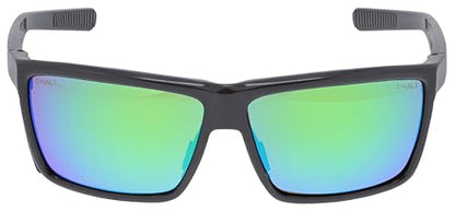 MCR Safety SR22BGZDC Swagger SR2 Series Safety Glasses with Thermo Plastic Rubber Nose Pads and Detachable Side Shields, Charcoal Frame, Green Mirror Polarized Anti-fog Lens - color: Charcoal Frame (Polarized Anti-fog Green Mirror Lens)