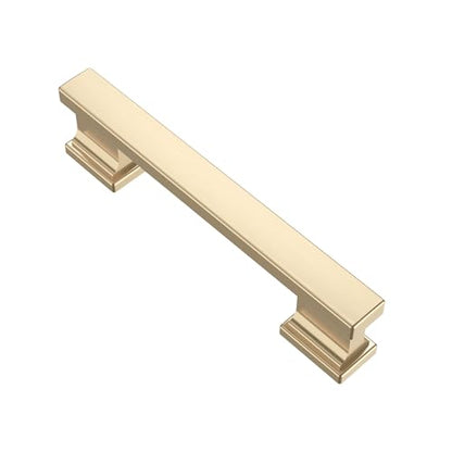 Alzassbg 10 Pack Brushed Brass Cabinet Pulls, 3-3/4 Inch(96mm) Hole Centers Gold Kitchen Cabinet Handles for Cabinets and Drawers AL3061BB - color: Brushed Brass, size: 3-3/4" Hole Center