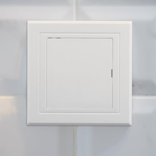 jojofuny Access Panel for Drywall, 3 X 3 Inch PVC Toilet Wall Access Panel, Plumbing Cover Plate for Bathroom, White