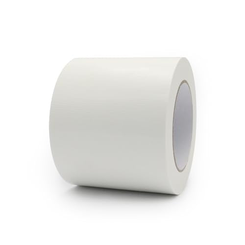 Heavy Duty Duct Tape 4 Inch X 33 Yards, 8.5 Mil Thickness, Multi Purpose White Duct Tape, No Residue, Waterproof and Tear by Hand - for Repairs, Industrial, Professional Use - color: White, size: 4 inch X 33 Yards