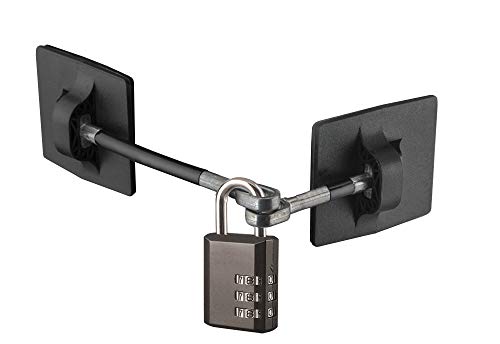 Refrigerator Lock (Black with Black Combination Padlock) - color: 1-Pack, Black with Black Combination Padlock