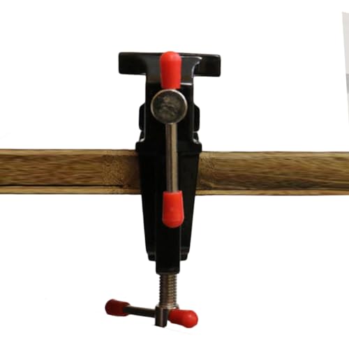 Mini Vise Clamp Small Bench Vice Clamp on Table Vise Drill Press Vice for Wood Craft Carving Jewelry Making DIY Clip on Tool, Black