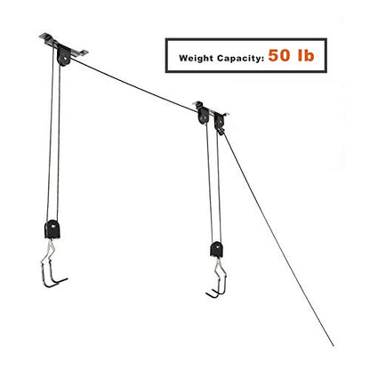 Wallmaster Ceiling Bike Mount Hanger, Bike Ceiling Lift Hoist, Bike Pulley System for Garage, Indoor Bicycle Hooks, 2 pack - size: 2Pack