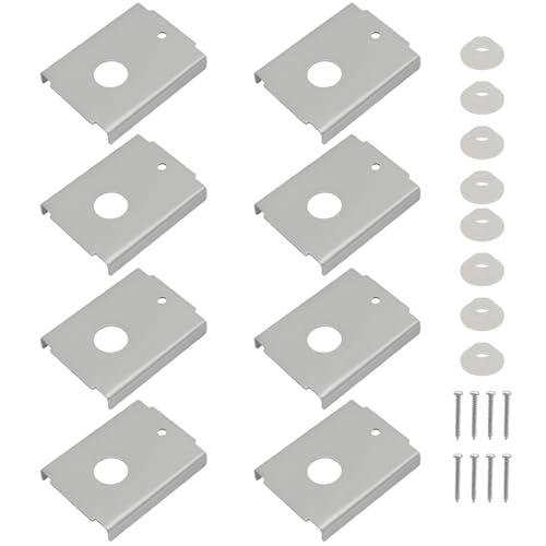 8 Pcs N7192 Bi-Fold Door Repair Bracket Kit, Stainless Steel Bifold Door Hardware Kit Fit for 1-3/8 Inch Thick Closet & Cabinet Doors - color: 8Pcs