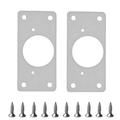 2Pcs 3.54 x 1.73 Inch Cabinet Hinge Repair Plate, Stainless Steel Hinge Fixing Plates with Mounting Screws for Cabinets, Cupboards, Lockers, and Furniture Repair(Hinge Cup) - size: 2Pcs Hinge Cup