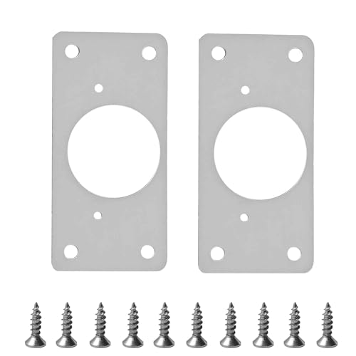 2Pcs 3.54 x 1.73 Inch Cabinet Hinge Repair Plate, Stainless Steel Hinge Fixing Plates with Mounting Screws for Cabinets, Cupboards, Lockers, and Furniture Repair(Hinge Cup) - size: 2Pcs Hinge Cup