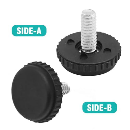 1/4-20 Stainless Steel Adjustable Furniture Feet Screw in Chair Levelers Feet for Furniture Glide Leveling for Table Chair Cabinet Legs (64) - color: 64