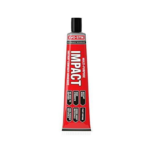EVO-STIK Impact Adhesive, Multipurpose, High-Strength Adhesive, Bonds Instantly on Contact, Fast Drying, 65g Tube