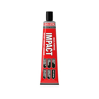 EVO-STIK Impact Adhesive, Multipurpose, High-Strength Adhesive, Bonds Instantly on Contact, Fast Drying, 65g Tube