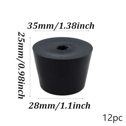 Rubber Cone-Shaped Machine Foot Shock-Absorbing pad, Instrument Chassis pad,Table and Chair Anti Slip Foot pad - size: 35*28*25
