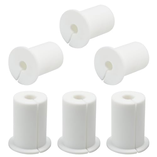 EASYEAH 6pc Starlink Cable Grommet 1" Silicone Waterproof Wall Hole Pass Through Split Cable Bushings for TV Wire Ethernet Cord, Starlink Cable Routing Kit Accessories, 38mm/1.5" Ht, White - color: White-6, size: 1 in Dia x 1.5 in H
