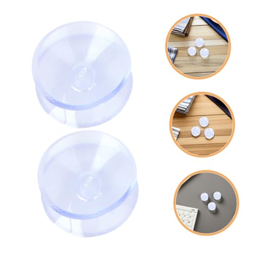 STOBOK 16pcs Table Top Bumper: Anti Slide and Scratch 20 Mm Transparent Non-Adhesive Rubber Pads for Table Top Spacer to Avoid The Movement of Glass - size: 2.00X2.00X1.00CM