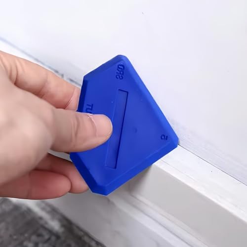 8 Piece Caulk Tool Kit, Silicone Sealant Finishing Tools for Sealing and Grout, Hand Caulk Removal Tool for Kitchen, Bathroom, Window and Tile Projects (Blue)