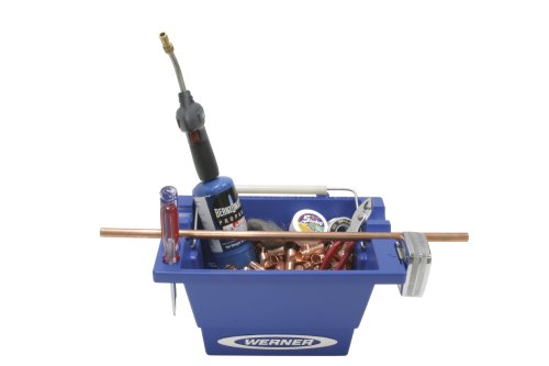 Werner AC50-JB-5 Ac50-Jb-3 Lock-in Job Bucket, for Use with Obel00 and 6200 Series Step Ladders, Plastic, Blue, 25 lbs.