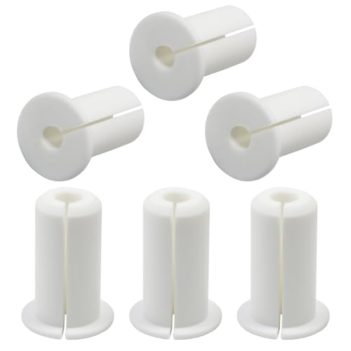 EASYEAH 6pc Starlink Cable Grommet 3/4" Silicone Waterproof Wall Hole Pass Through Split Cable Bushings for TV Wire Ethernet Cord, Starlink Cable Routing Kit Accessories, 38mm/1.5" Ht, White - color: White-6, size: 0.75 in Dia x 1.5 in H