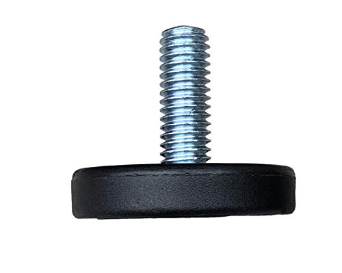 SINGTAN 1.5" Base Heavy Duty 0.75" Adjustable Furniture Feet - Pack of 8 | Table & Chair Levelers (3/8" Bolt)