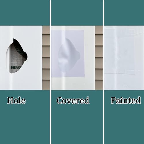 Vinyl Siding Repair Kit 6Pcs 6.3X4.75Inch Self-Adhesive Vinyl Siding Patch PVC Vinyl Tape Cover Any Cracks Holes Blemishes on Vinyl Siding Fence Tools Home Skirting - size: 6 patches