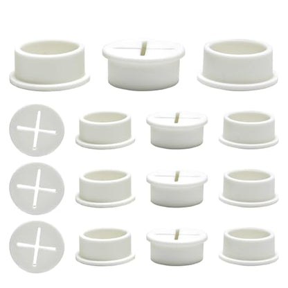 Desk Grommet, 1 in 25 mm Silicone Rubber Grommets, White Desk Hole Cover for Cables, Flexible Wall Cord Pass Through Grommet for Office Table Computer Home Furniture Wire Organizer-15 Pcs - size: 1"(25 mm)-15Pcs, style: White