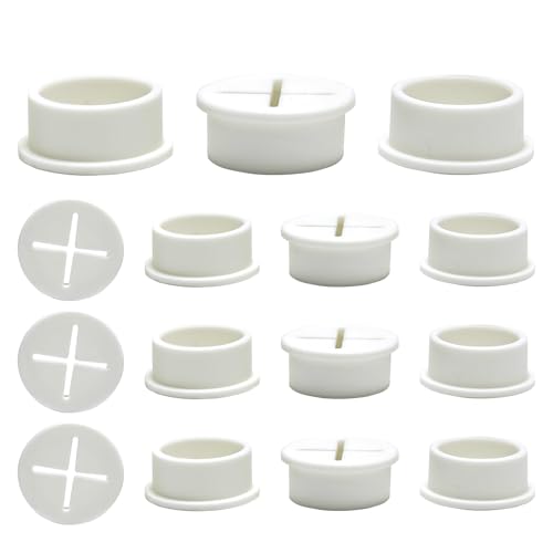 Desk Grommet, 1 in 25 mm Silicone Rubber Grommets, White Desk Hole Cover for Cables, Flexible Wall Cord Pass Through Grommet for Office Table Computer Home Furniture Wire Organizer-15 Pcs - size: 1"(25 mm)-15Pcs, style: White