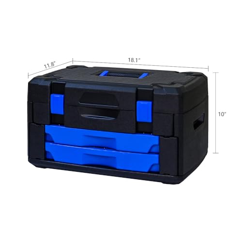 Mechanics Tool Set, 266-Piece General Tool Box with Drawer, Professional Hand Tool Kit for Home Repair & Automotive Maintenance, Durable Storage Case, Blue