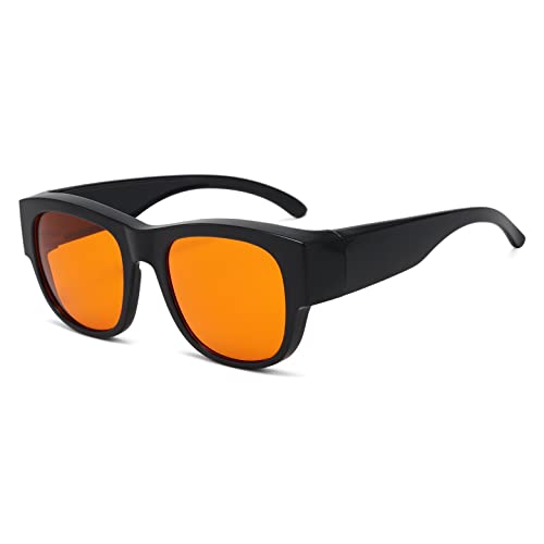 Eyekepper Mens Fit Over Blue Light Blocking Glasses Computer Gaming Eyeglasses for Women - color: 1802-black-100% Blue Light Blocking