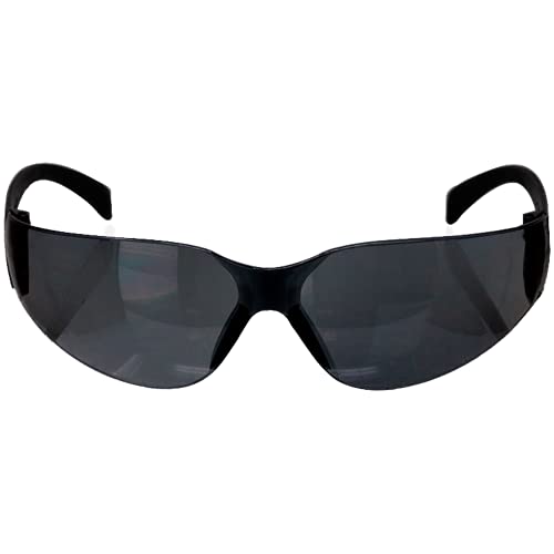 BISON LIFE Clear Safety Glasses – ANSI Z87.1 Scratch & Impact Resistant Wrap Around Eye Protection Goggles for Men & Women - color: Black/Black