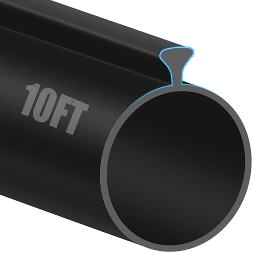 10FT Garage Door Seals Bottom Rubber, 0.2" Triangle Weather Stripping Seals for Single Track Weatherproofing Threshold Replacement Strip Fits 10FT Wide or Smaller Doors, Black - color: Black-0.2" Small Triangle, size: 10 Feet