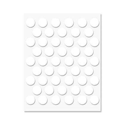 White Self-Adhesive Screw Hole Stickers - 50 pcs. 0.55 inch / 14 mm Peel Stick Dust Proof Tape, Water Resistance PVC Caps for Wood Cabinets, Furniture, Drawer, Wardrobe, Kitchen, Table - color: White, size: 0.55 inch - 14 mm