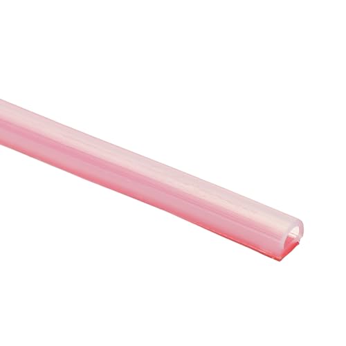 PATIKIL Silicone Weather Stripping Door Seal, 9.8 ft D Shape Weather Stripping Self Adhesive Door Seal Strip for Door Frame, Window Sealing, Large Gap, 1/5" Wx5/128 Tx5/32 H, Clear/Red - size: 9.8 ft Long, 1/5"Wx5/128"Tx5/32"H