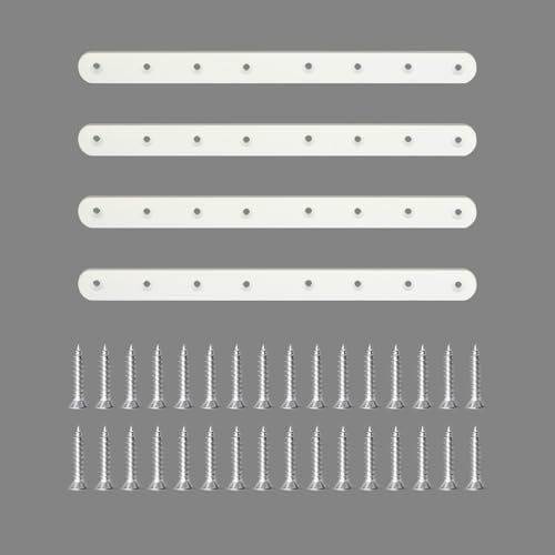 Alise Stainless Steel Flat Plates - 10 Inch Mending Plate Flat Brace Heavy Duty Straight Brackets for Wood Shelves, Bed Frame, Furniture Connector Repair Fixing Joint,White - color: White, size: 10 Inch