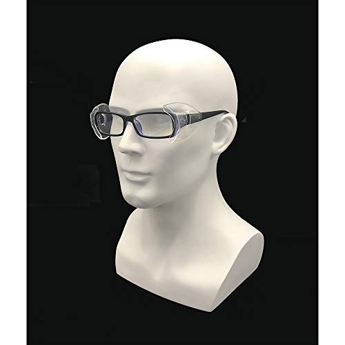 Auony Safety Glasses Side Shields,2 Pairs Slip On Clear Side Shields for Medium to Large Eyeglasses