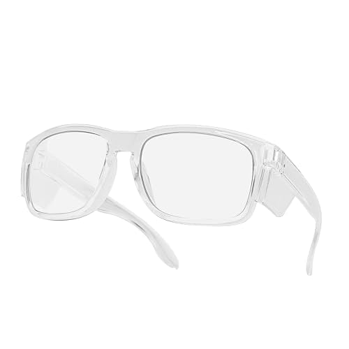 Z87Anti-Fog Photochromic Blue Light Blocking Safety GlassesUV400 Impact Resistant Protective Eyewear, for Men Women - color: Clear