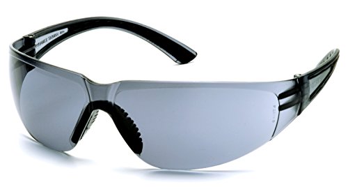 Pyramex Cortez Safety Eyewear, Clear Anti-Fog Lens With Black Temples - color: Black Temples/Gray Lens
